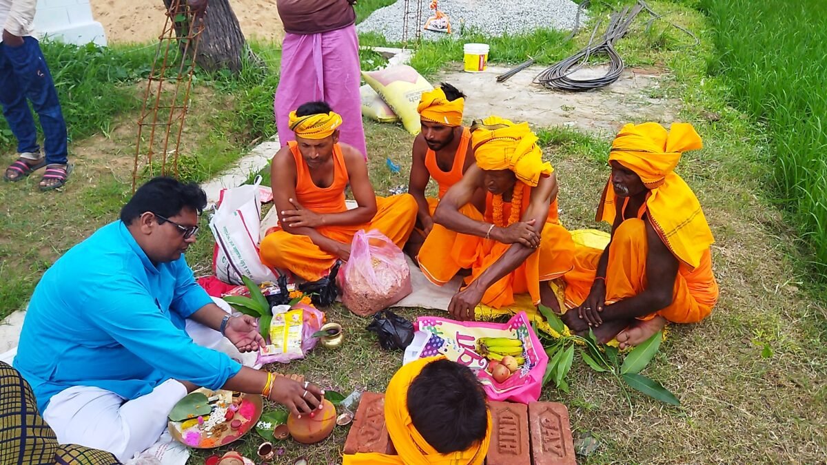 रोहतास : मां काली मंदिर निर्माण को लेकर हुआ भूमि पूजन