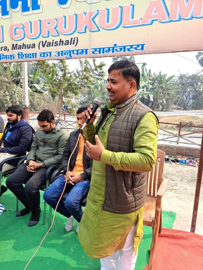 पर्यावरणविद् सुंदरम तिवारी का ज्ञान ज्योति गुरुकुलम में हुआ आगमन 