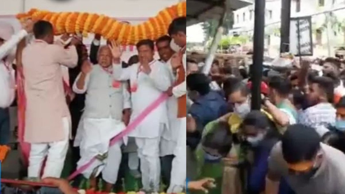 Big News: बाल-बाल बचे बिहार पूर्व सीएम, मंच पर मचा भगदड़!