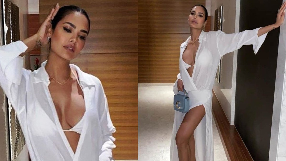 Esha Gupta: व्हाइट बिकिनी और ट्रांसपेरेंट श्रग में ईशा गुप्ता ने किया टेंपरेचर हाई, देखिए हॉट अवतार