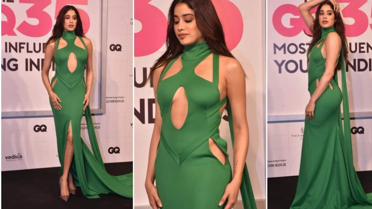Janhvi Kapoor New Hot Pics: देखिए ग्रीन ड्रेस में जान्हवी कपूर का स्टनिंग अवतार, कैमरे के सामने दिए एक से बढ़कर एक पोज़