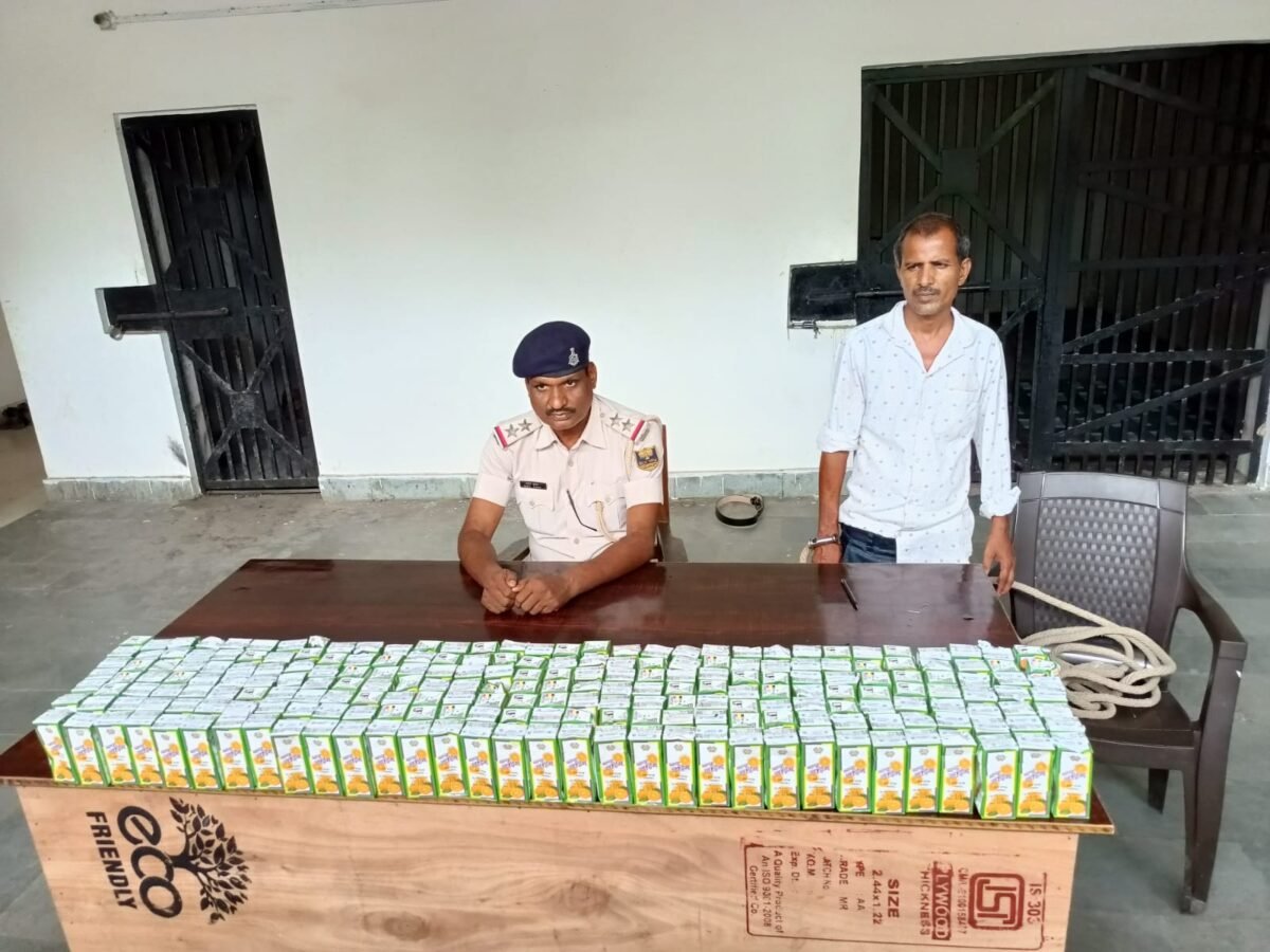 124 बोतल शराब के साथ धंधेबाज गिरफ्तार –